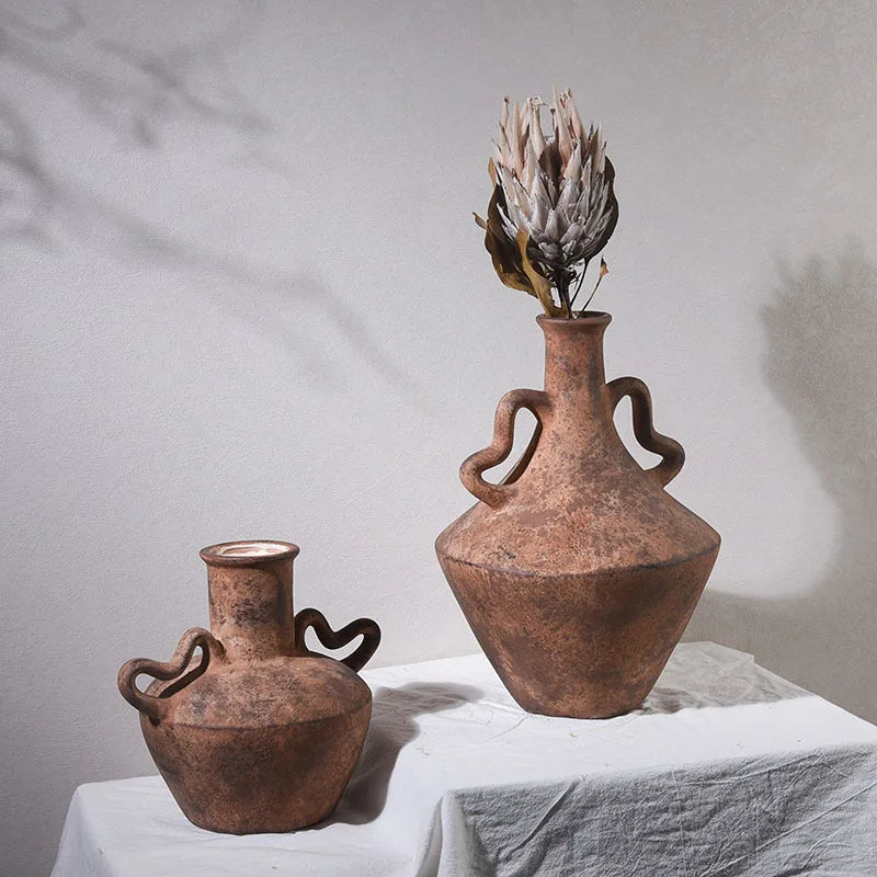 Ceramic Vases Retro Style Homestay Decorations Antique Hotel Art Flower Arrangements Home Decor Items