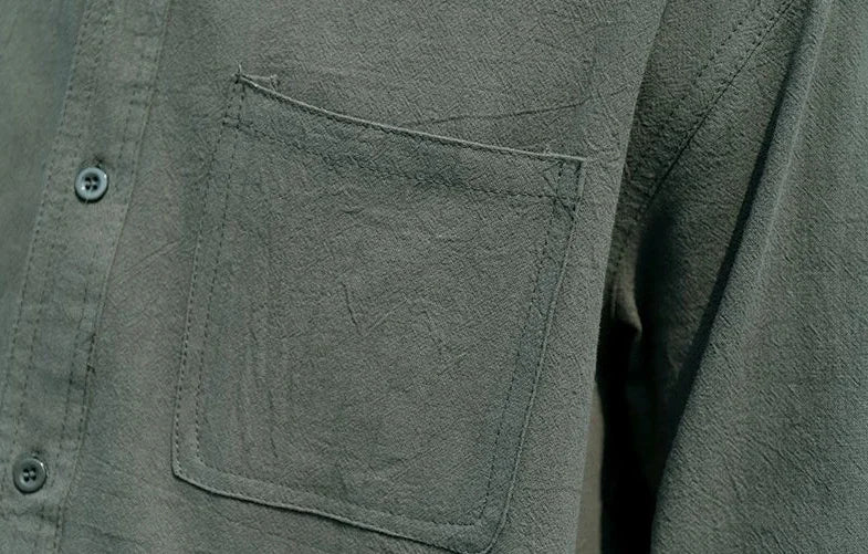 Man Shirt Linen and Cotton Oversize Shirts for Men Plain Half Sleeve Fashion 2025 Cheap Things with Comfortable Casual Tops I