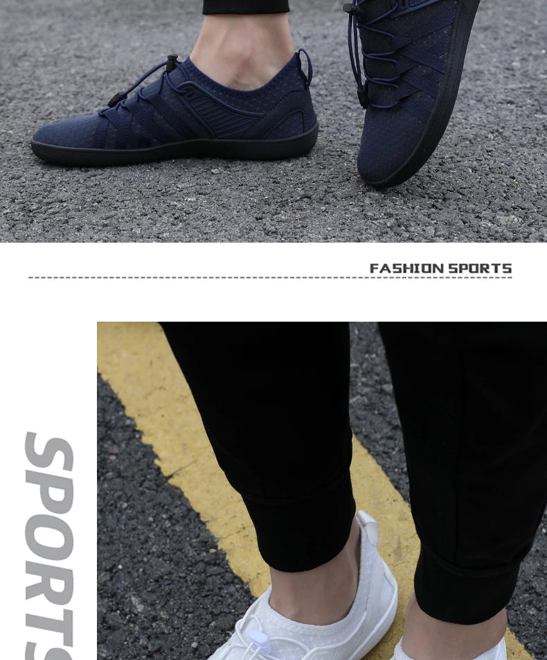 New Minimalist Shoes for Men Wide Toe Barefoot Casual Sneakers Women Mesh Breathable Unisex Sneakers Lightweight Walking Shoes