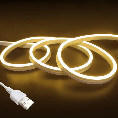 LED Strip Neon Light USB DC 5V Dimmable Touch Sensor Switch Flexible Silicone Neon Sign Tape Waterproof For Outdoor Home Decor