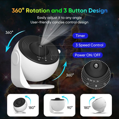 Galaxy Projector for Bedroom Home Planetarium Projector Lamp LED Space Galaxy Lamp Ceiling Room Decor for Kids Adults Projector