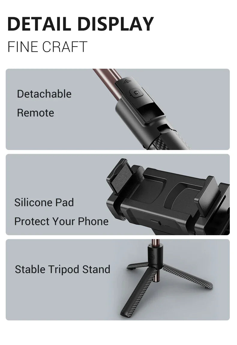 Cellphone Gimbal Stabilizer for Smartphone Mobile 1-Axis Anti Shake Selfie Stick Handheld Video Tripod Phone Holder for iPhone
