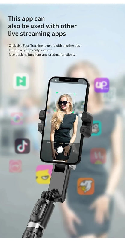 360 Rotation Following Shooting Mode Gimbal Stabilizer Selfie Stick Tripod Gimbal Phone Smartphone Live Photography