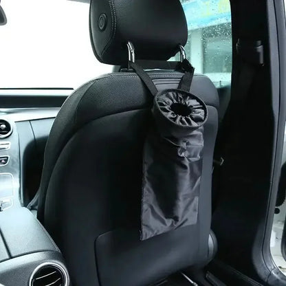 Universal Car Garbage Bag Back Seat Headrest Litter Trash Garbage Can