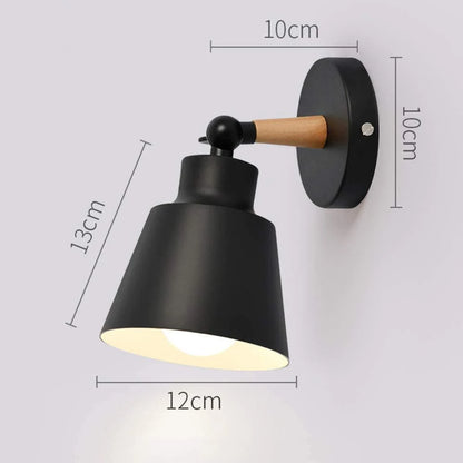 Nordic LED Wall Lamp Wood Creative Lighting Fixture Guest Room Balcony Staircase Sconce Bedroom Bedside Decor Light chandelier