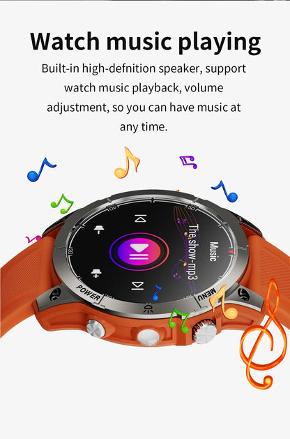 Smart Watch Man Fitness Tracker Miltary Connected NFC Compass Aiweile AW45 Sport Bluetooth Call Siri Dialing Korean Hebrew Games