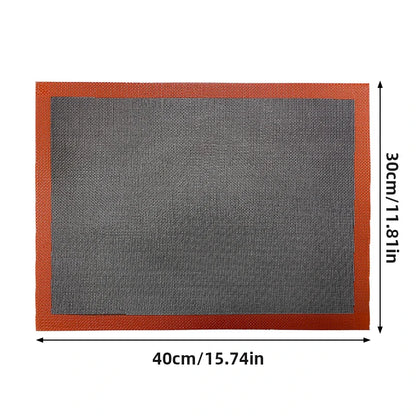 30X40cm Silicone Grill Mat Baking Tray Breathable Cookie Bread Mat Oven Microwave High Temperature Baking Kitchen Tools
