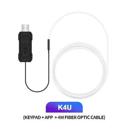 Car Interior Atmosphere Light Ambient LED Light Strip RGB Invisible USB Fiber Optic Lamp Trim Decor support APP Control