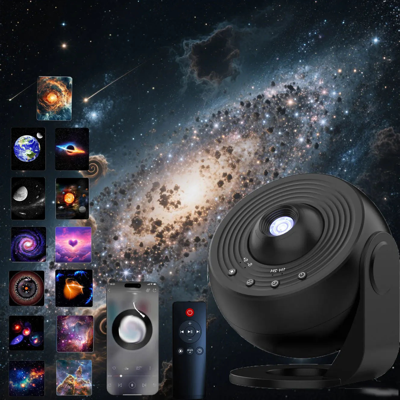 Bedroom Galaxy Projector Pro, Home Planetarium Projector Lamp Star Projector Pro Kids Adult Room Decoration with Timer Bluetooth