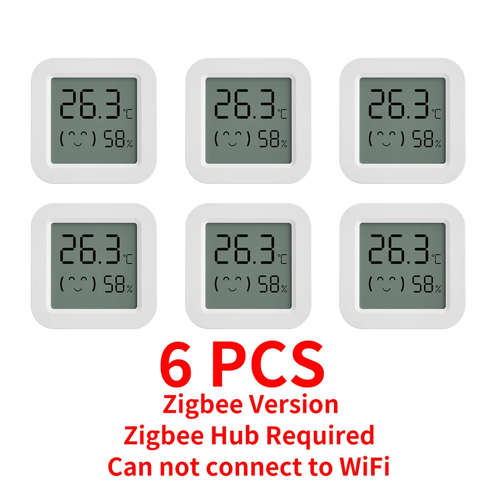 Tuya Zigbee Temperature Humidity Sensor Mini LCD Digital Display SmartLife APP Remote Monitoring Indoor Thermometer Hygrometer