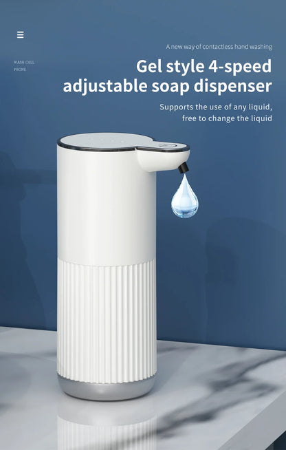 Automatic Soap Dispenser Touchless Foaming Soap Dispenser 350ml USB Rechargeable Electric 4 Level Adjustable Foam Soap Dispenser