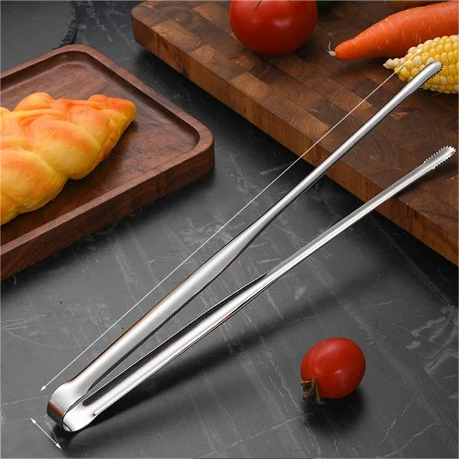 Super Grip Non-Slip Kitchen Tongs - Wide-Tip Stainless Steel Design for Effortless Cooking, Grilling & Serving