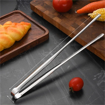 Super Grip Non-Slip Kitchen Tongs - Wide-Tip Stainless Steel Design for Effortless Cooking, Grilling & Serving