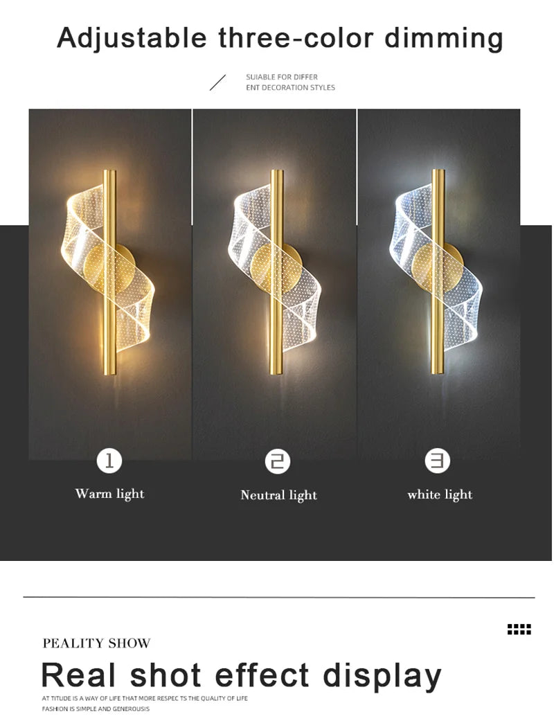 Nordic LED Wall Lamp Indoor Lighting For Bedroom Bedside Parlor Background Wall Light Modern Indoor Decoration Sconces