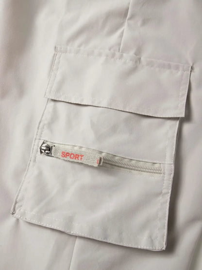 Men's Cargo Pants Spring Autumn Multi-Pockets Work Trousers Outdoor Casual Solid Color Long Pants Hiking Jogger Male Clothing