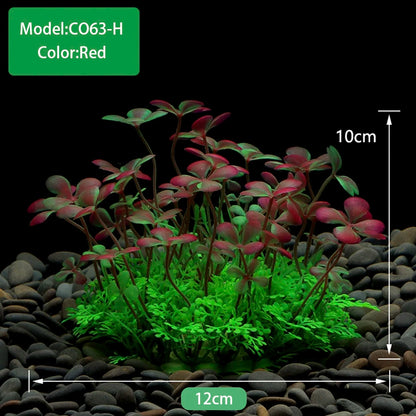 Artificial Underwater Plastic Plants Aquarium Fish Tank Aquatic Fake Shrub Green Weeds Water Grass Viewing Simulation Decoration
