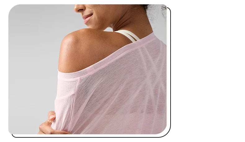 Women's Fitness Sports T-shirt Summer Loose Short Sleeve Quick Drying Gym Running Top Female Leisure Clothing👚
