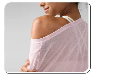 Women's Fitness Sports T-shirt Summer Loose Short Sleeve Quick Drying Gym Running Top Female Leisure Clothing👚