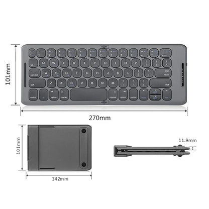 Foldable Bluetooth Keyboard USB Type C for Windows Android IOS for iPad Computer Tablet PC Phones Mice Key Board 3-Device Sync