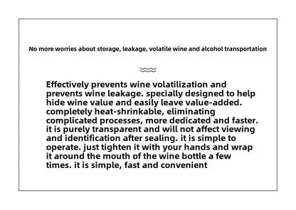 1pc 3cmx1500/6500cm  Leak-Proof Stretchable Wine/Liquor Bottle Seal - Anti-Evaporation, Anti-Aging White Film for Secure Storage