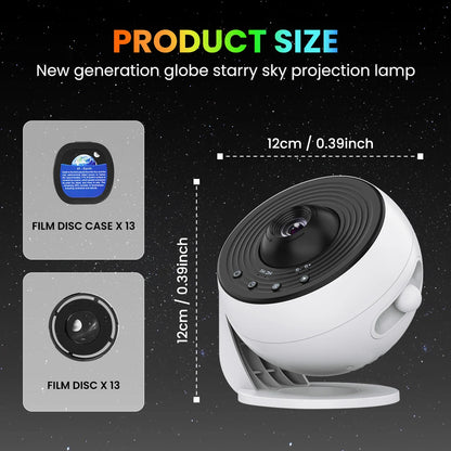 2025 Newest Planetarium Galaxy Star Projector Pro Version, 360° Rotation with Speed Change, HD Image LED Light for Room Ceiling