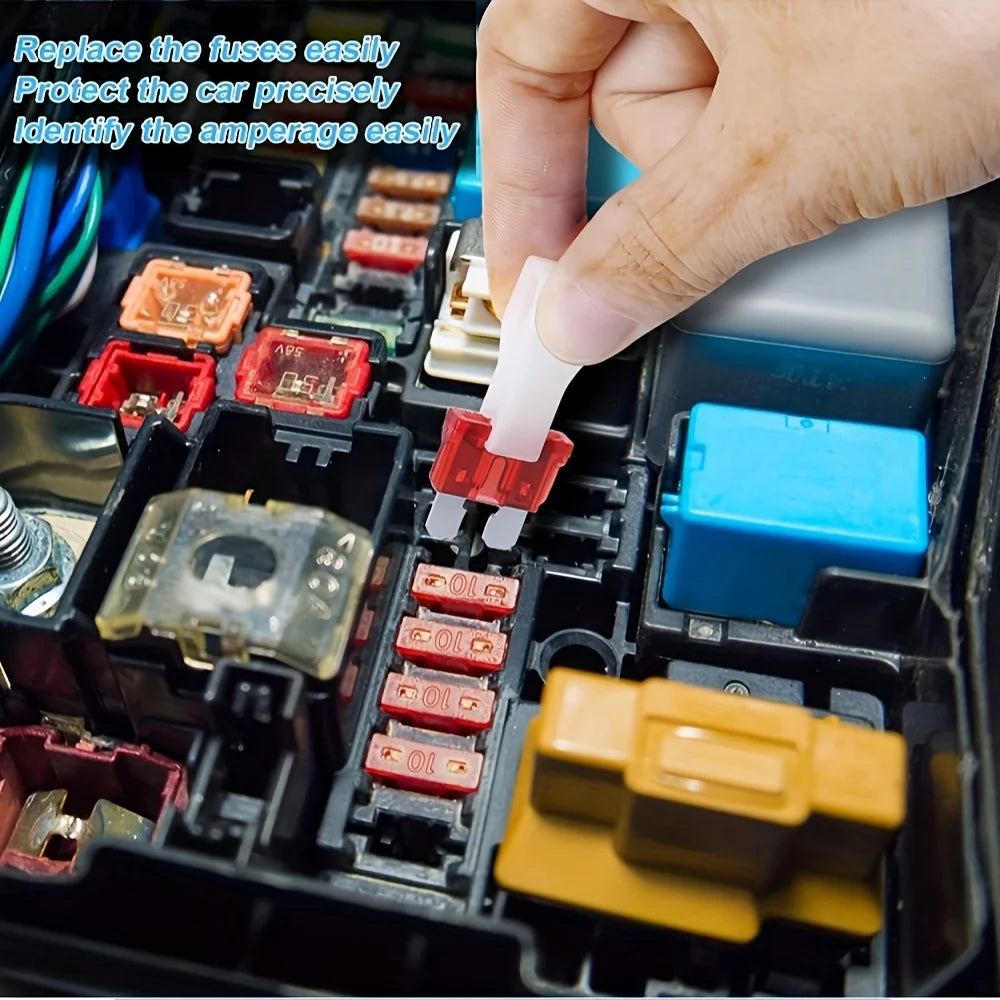 310PCS Truck SUV Car Assorted Replacement Blade Fuses with 2 Car Fuse Testers and 2 Fuse Pullers