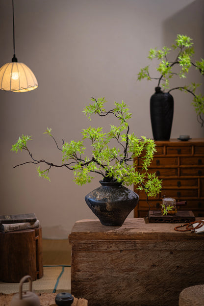 Artificial Green Plants To Welcome Guests Pine Maple Leaves Fake Flower New Chinese Style Simulated  Bonsai Flower Decorations