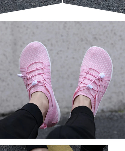 New Minimalist Shoes for Men Wide Toe Barefoot Casual Sneakers Women Mesh Breathable Unisex Sneakers Lightweight Walking Shoes