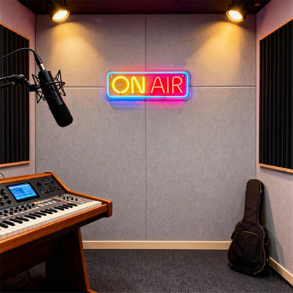 On Air Led Neon Sign, Used For Wall Decor, Game Player Live Broadcast, Music Studio, Recording Studio, Bar, Party Wall Lamp.