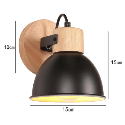 Nordic LED Wall Lamp Wood Creative Lighting Fixture Guest Room Balcony Staircase Sconce Bedroom Bedside Decor Light chandelier