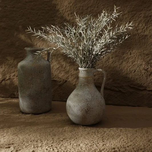 Ceramic Vase Vintage Handmade Flower Arrangement Home Decoration Accessories