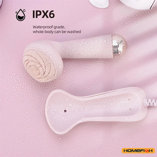 Rechargeable Electric Silicone Facial Cleansing Brush – Waterproof Vibration Massage Tool for Deep Pore Cleansing