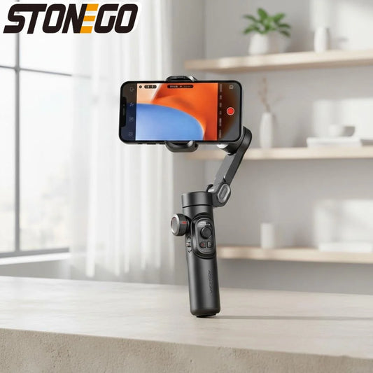 3-Axis Handheld Gimbal Stabilizer for Smartphone Anti-Shake Selfie Stick with Face Tracking
