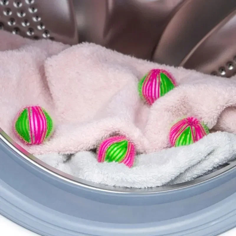 12/6pcs Catch Lint Washing Machine Accessories Hair Removal Device Laundry Balls Can Be Reused Removes Lint From Clothes Ball