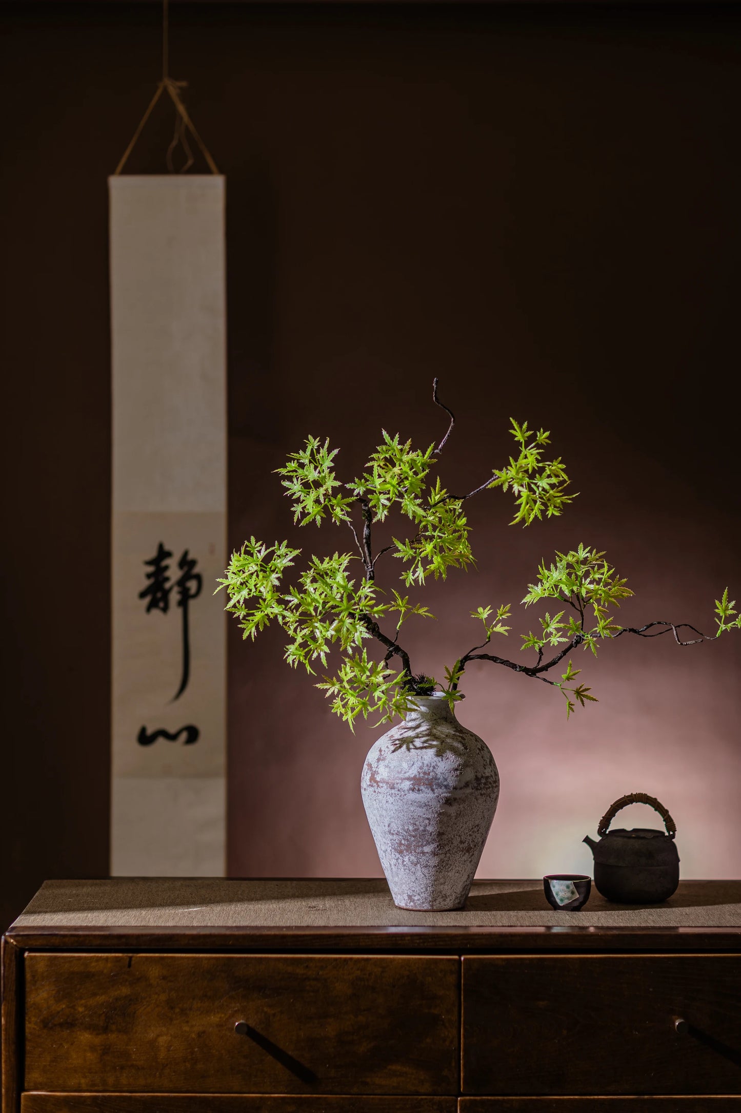Artificial Green Plants To Welcome Guests Pine Maple Leaves Fake Flower New Chinese Style Simulated  Bonsai Flower Decorations