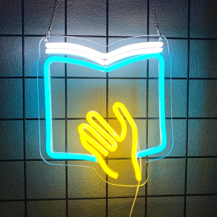 LED  Neon Light  for Classroom Bookstore Library Museum Study Room Read Books Be Kind Stay Weird Neon Sign for Wall Decor