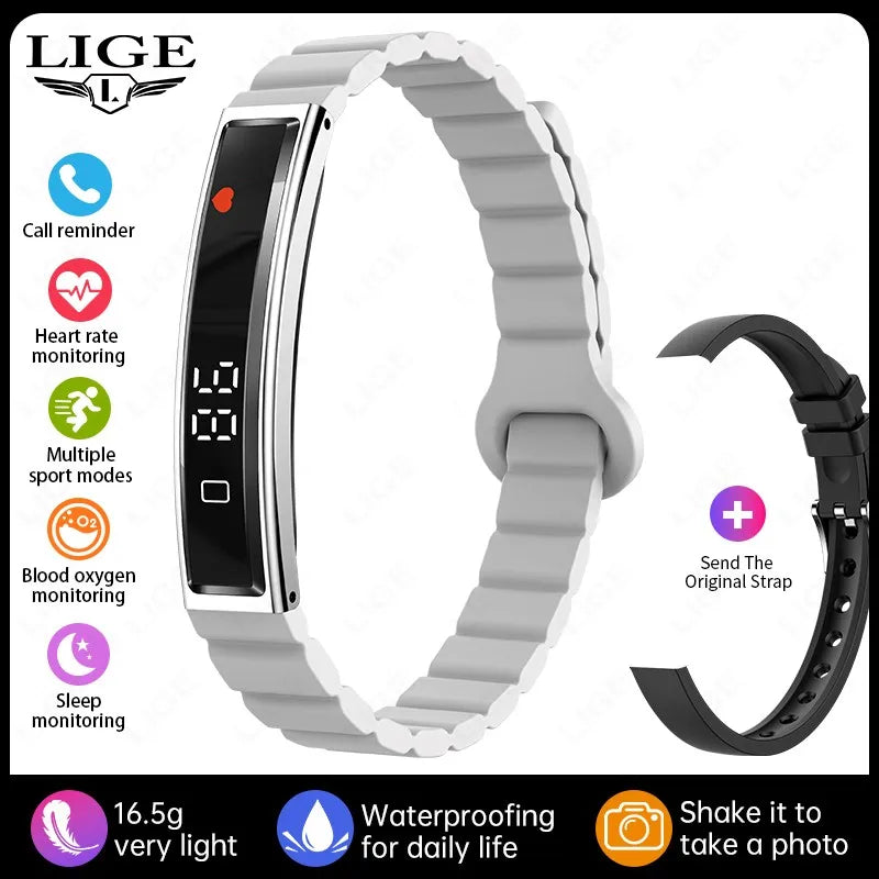 New Sport Fitness Tracker Smart Bracelet Heart Rate Blood Oxygen Monitor Pedometer Call Reminder Smartwatch Band for Men Women