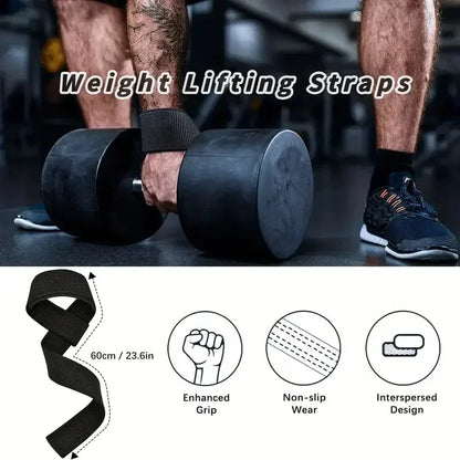 Weightlifting Wrist Straps Strength Training Adjustable Non-slip Gym Fitness Lifting Strap Wrist Support Sports Grip Band