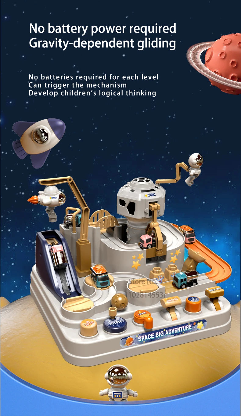 Racing Rail Car Model Space Aerospace Animals Educational Toys Children Train Track Adventure Brain Mechanical Interactive Game