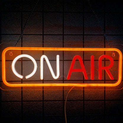 On Air Led Neon Sign, Used For Wall Decor, Game Player Live Broadcast, Music Studio, Recording Studio, Bar, Party Wall Lamp.