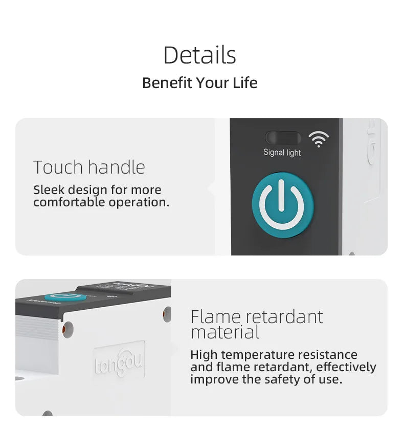 Tuya WiFi Smart Circuit Breaker 1P 63A DIN Rail for Smart Home Wireless Remote Control WiFi Switch by APP TONGOU Free Shipping