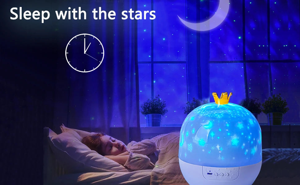 Fantasy Creative Projector 360°Rotating 15 Kinds of Projector Slides Starry Galaxy LED Projector Night Light Kids Birthday Gift