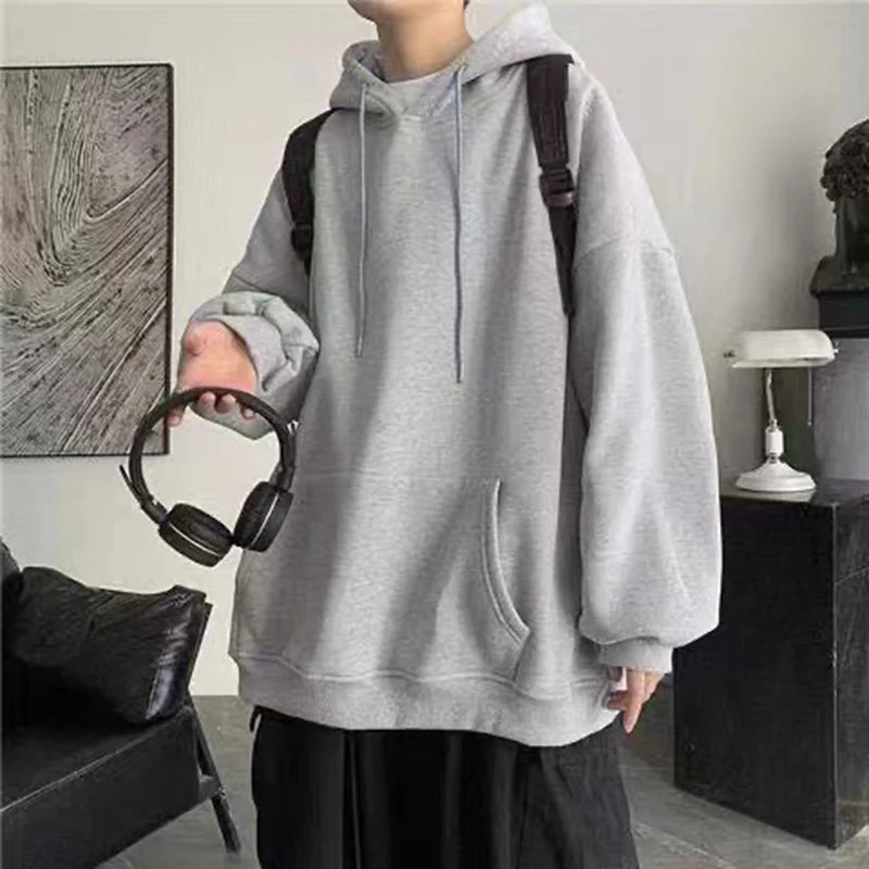 2025  Men And Women's Oversized Sweatshirts Casual Men Autumn Winter Hoodie Hooded Long Sleeves Loose Pocket Warm Thick Hoodies