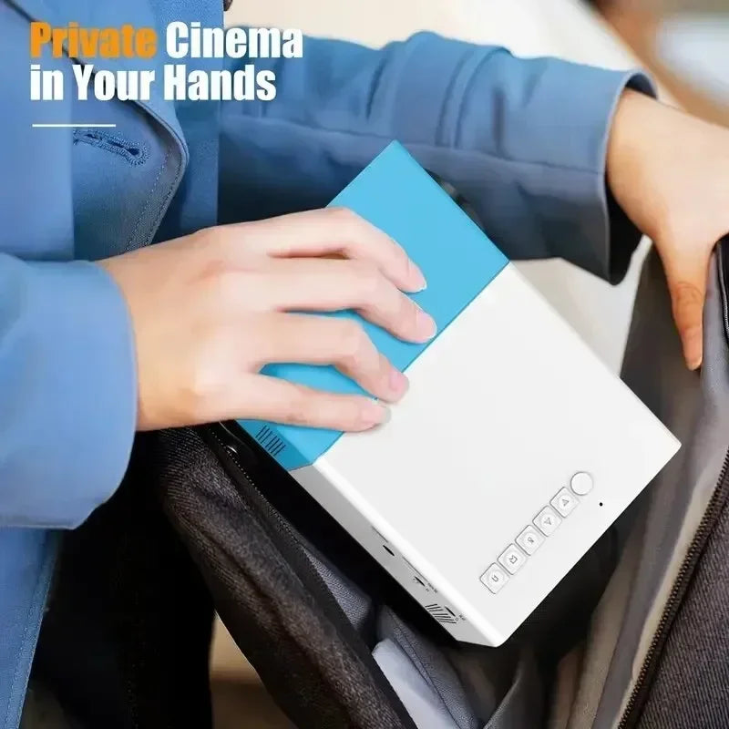 Portable Mini Projector with Full HD 1080P Support -Includes Remote Control, USB-Powered, Ideal for Smartphones, and USB Devices