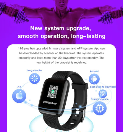 HOMEFISH Smart Fitness Tracker Bracelet with Color Screen Health Reminders Exercise Step Counting Information Notifications