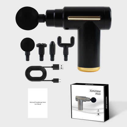 Portable Button Fascia Gun Deep Tissue Massage Mini Lightweight and Adjustable Speed Massage Equipment Suitable for the Body