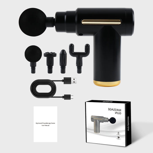 Portable Button Fascia Gun Deep Tissue Massage Mini Lightweight and Adjustable Speed Massage Equipment Suitable for the Body