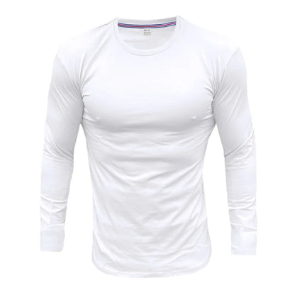 Mens Gym Workout Slim Fit Long Sleeve T-Shirt Performance Athletic Shirts Running Fitness Tee Loungewear Casual Crewneck Tops