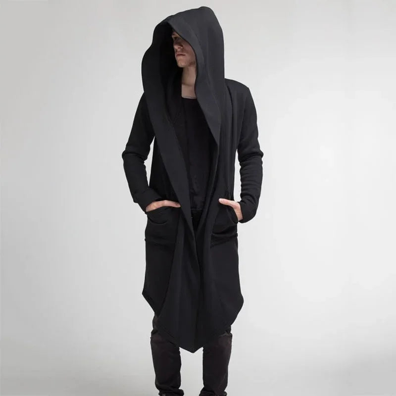 Oversized Hooded Cardigan Jacket - Unisex Spring Warm Coat, Solid Color Hoodie for Men & Women