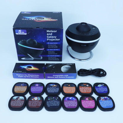2024 newest 13 in 1 Ultra Clear Galaxy Projector with  MeteoUltra Clear Night Light Lamp Rotary Space Ball Planetarium Projector